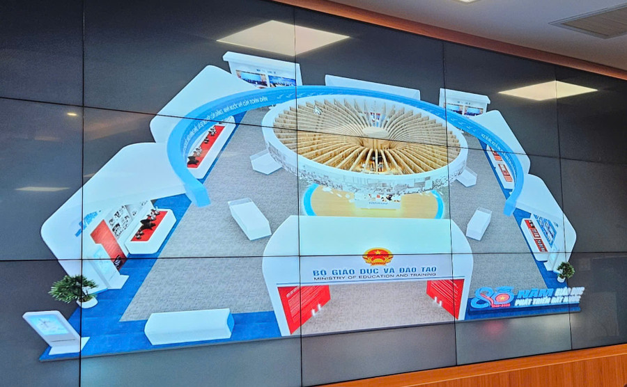 Phối cảnh dự kiến khu vực trưng bày của Bộ GD&ĐT tại Triển lãm 80 năm Quốc khánh. trien-lam.jpg