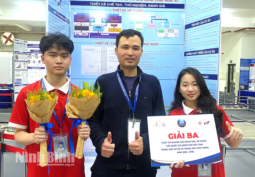 Dự án KHKT của học sinh Trường THPT Hoa Lư A đoạt giải Ba quốc gia
