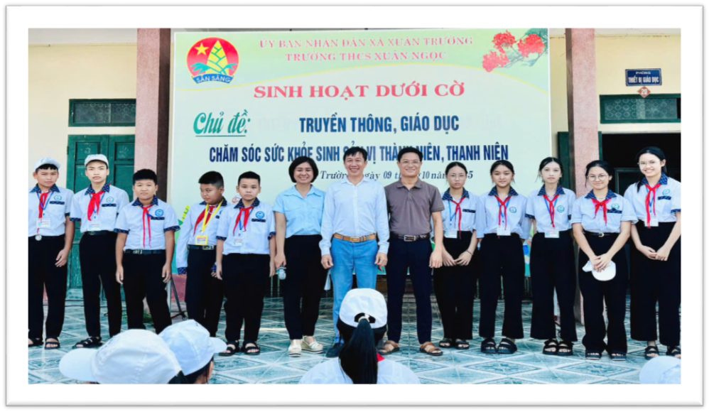 Trường THCS Xuân Ngọc tổ chức buổi tuyên truyền giáo dục chăm sóc sức khoẻ sinh sản vị thành niên