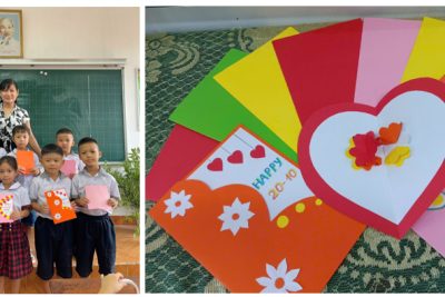 Hoạt động “Làm thiệp chúc mừng 20/11” – Lớp 1B2 trường Tiểu học Hồng Thuận