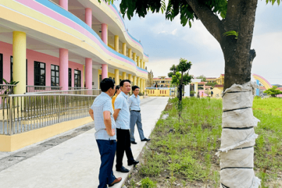 Kiểm tra cơ sở vật chất tại các trường học trên địa bàn xã Cổ Lễ để chuẩn bị năm học 2025-2026
