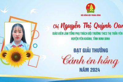 Ninh Bình có một Tổng phụ trách Đội đạt giải thưởng “Cánh én hồng”